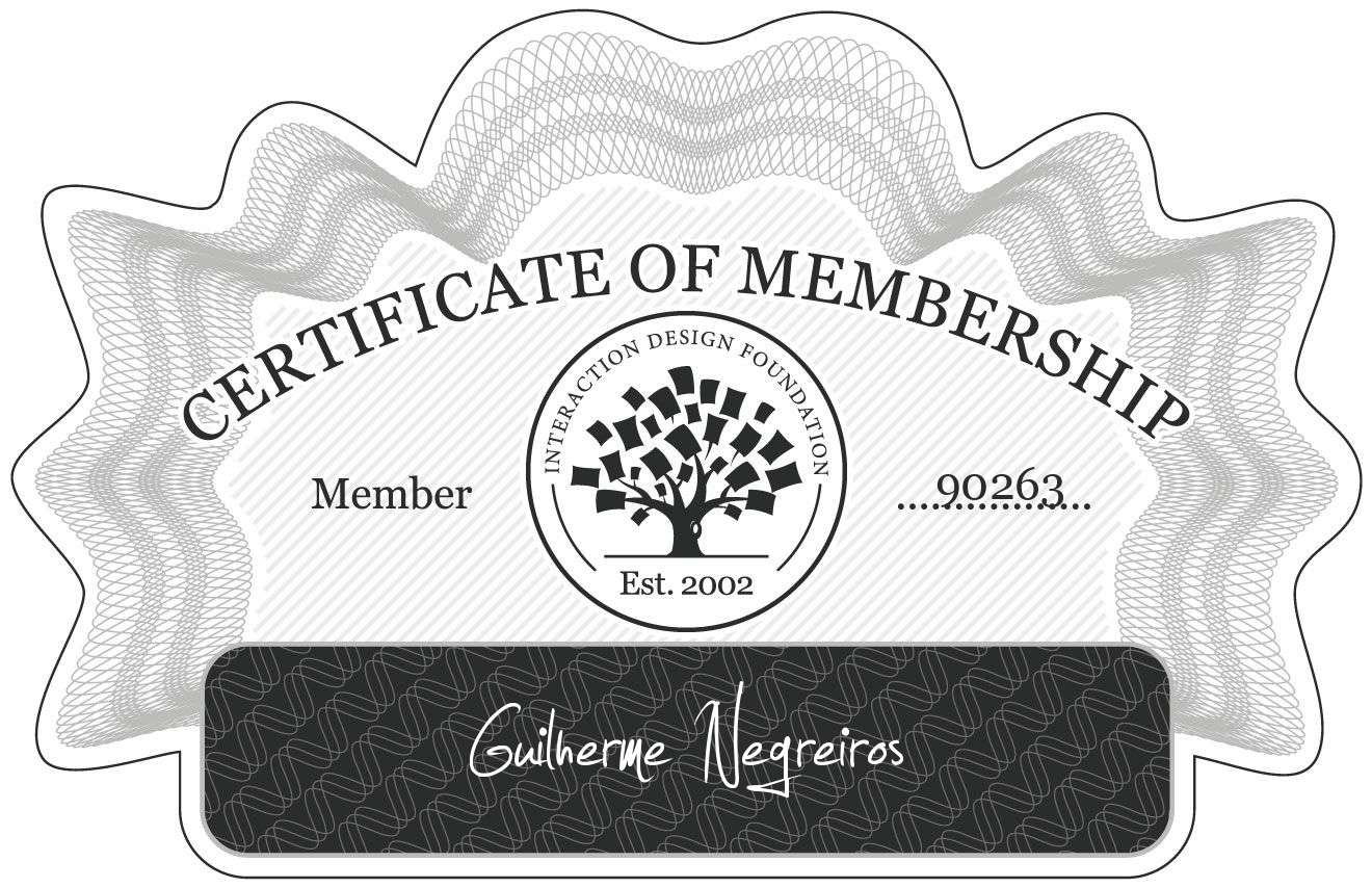 membership-certificate member of Interaction Design Foundation